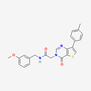 molecular formula C23H21N3O3S B2674216 N-(3-methoxybenzyl)-2-[7-(4-methylphenyl)-4-oxothieno[3,2-d]pyrimidin-3(4H)-yl]acetamide CAS No. 1207043-54-6