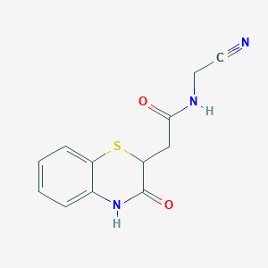molecular formula C12H11N3O2S B2674226 N-(cyanomethyl)-2-(3-oxo-3,4-dihydro-2H-1,4-benzothiazin-2-yl)acetamide CAS No. 1355633-85-0
