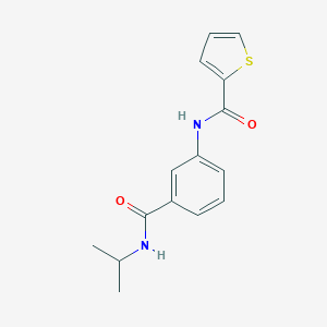 molecular formula C15H16N2O2S B267423 N-{3-[(isopropylamino)carbonyl]phenyl}-2-thiophenecarboxamide 