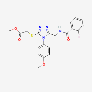 methyl 2-((4-(4-ethoxyphenyl)-5-((2-fluorobenzamido)methyl)-4H-1,2,4-triazol-3-yl)thio)acetate