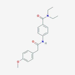 molecular formula C20H24N2O3 B267425 N,N-diethyl-4-{[(4-methoxyphenyl)acetyl]amino}benzamide 