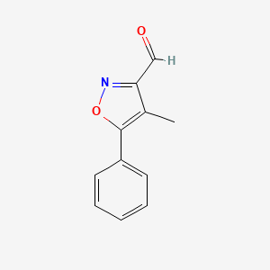 molecular formula C11H9NO2 B2674259 4-Methyl-5-phenyl-1,2-oxazole-3-carbaldehyde CAS No. 1159981-61-9