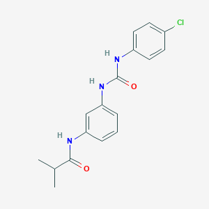 molecular formula C17H18ClN3O2 B267426 N-(3-{[(4-chloroanilino)carbonyl]amino}phenyl)-2-methylpropanamide 