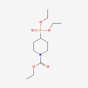 molecular formula C12H24NO5P B2674272 4-(Diethoxyphosphoryl)-piperidine-1-carboxylic acid ethyl ester CAS No. 216870-24-5
