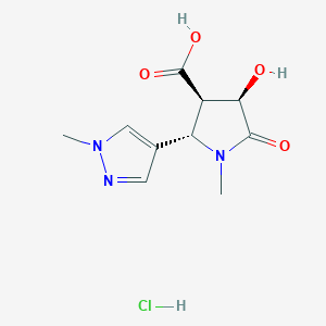 (2S,3R,4R)-4-hydroxy-1-methyl-2-(1-methyl-1H-pyrazol-4-yl)-5-oxopyrrolidine-3-carboxylic acid hydrochloride