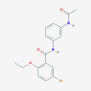 molecular formula C17H17BrN2O3 B267428 N-[3-(acetylamino)phenyl]-5-bromo-2-ethoxybenzamide 
