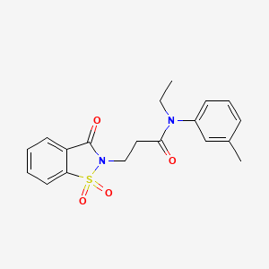 3-(1,1-dioxido-3-oxobenzo[d]isothiazol-2(3H)-yl)-N-ethyl-N-(m-tolyl)propanamide