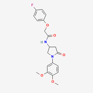 N-(1-(3,4-dimethoxyphenyl)-5-oxopyrrolidin-3-yl)-2-(4-fluorophenoxy)acetamide