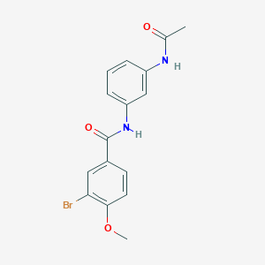 molecular formula C16H15BrN2O3 B267429 N-[3-(acetylamino)phenyl]-3-bromo-4-methoxybenzamide 