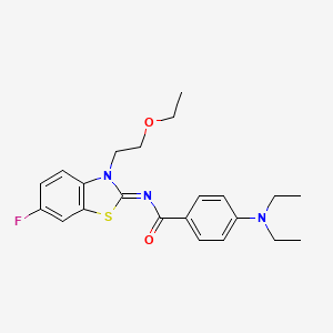 (Z)-4-(diethylamino)-N-(3-(2-ethoxyethyl)-6-fluorobenzo[d]thiazol-2(3H)-ylidene)benzamide