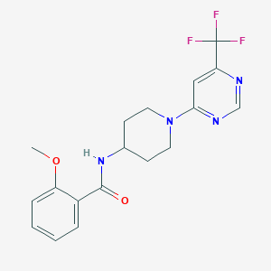 2-methoxy-N-{1-[6-(trifluoromethyl)pyrimidin-4-yl]piperidin-4-yl}benzamide
