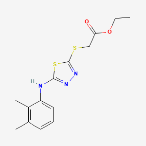 molecular formula C14H17N3O2S2 B2674310 Ethyl 2-[[5-(2,3-dimethylanilino)-1,3,4-thiadiazol-2-yl]sulfanyl]acetate CAS No. 793714-45-1