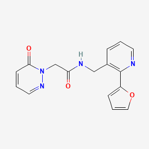 N-((2-(furan-2-yl)pyridin-3-yl)methyl)-2-(6-oxopyridazin-1(6H)-yl)acetamide