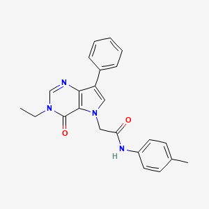 molecular formula C23H22N4O2 B2674313 2-(3-乙基-4-氧代-7-苯基-3,4-二氢-5H-吡咯并[3,2-d]嘧啶-5-基)-N-(4-甲基苯基)乙酰胺 CAS No. 1251698-40-4