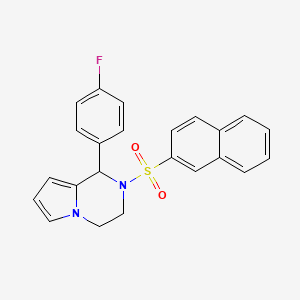 1-(4-Fluorophenyl)-2-(2-naphthylsulfonyl)-1,2,3,4-tetrahydropyrrolo[1,2-a]pyrazine