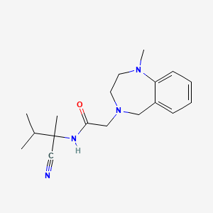 molecular formula C18H26N4O B2674337 N-(1-cyano-1,2-dimethylpropyl)-2-(1-methyl-2,3,4,5-tetrahydro-1H-1,4-benzodiazepin-4-yl)acetamide CAS No. 1311480-46-2