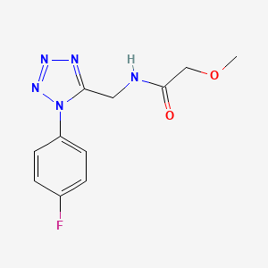 molecular formula C11H12FN5O2 B2674352 N-((1-(4-fluorophenyl)-1H-tetrazol-5-yl)methyl)-2-methoxyacetamide CAS No. 921123-31-1