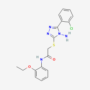 2-{[4-amino-5-(2-chlorophenyl)-4H-1,2,4-triazol-3-yl]sulfanyl}-N-(2-ethoxyphenyl)acetamide