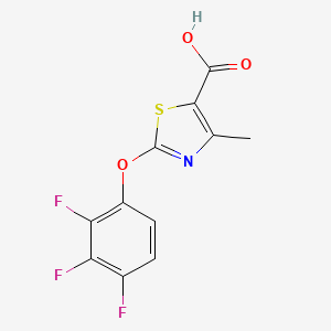 molecular formula C11H6F3NO3S B2674360 4-Methyl-2-(2,3,4-trifluorophenoxy)-1,3-thiazole-5-carboxylic acid CAS No. 1219562-35-2