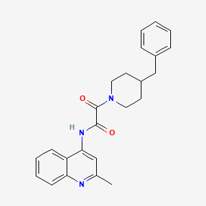 molecular formula C24H25N3O2 B2674364 2-(4-benzylpiperidin-1-yl)-N-(2-methylquinolin-4-yl)-2-oxoacetamide CAS No. 941999-29-7