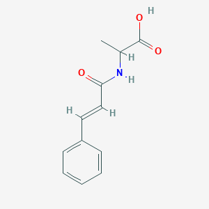 molecular formula C12H13NO3 B2674376 2-(3-Phenylprop-2-enamido)propanoic acid CAS No. 80922-85-6; 84064-16-4