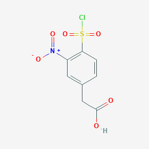 2-[4-(Chlorosulfonyl)-3-nitrophenyl]acetic acid