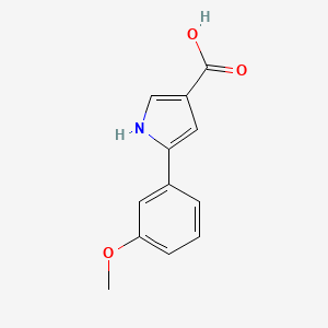 molecular formula C12H11NO3 B2674379 5-(3-甲氧基苯基)-1H-吡咯-3-羧酸 CAS No. 1958089-15-0