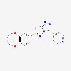 molecular formula C17H13N5O2S B2674381 6-(3,4-dihydro-2H-1,5-benzodioxepin-7-yl)-3-(pyridin-4-yl)[1,2,4]triazolo[3,4-b][1,3,4]thiadiazole CAS No. 853891-85-7
