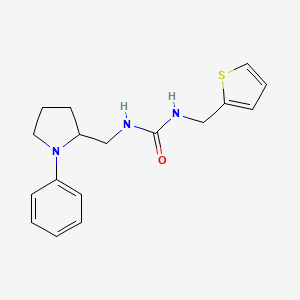 molecular formula C17H21N3OS B2674382 1-((1-Phenylpyrrolidin-2-yl)methyl)-3-(thiophen-2-ylmethyl)urea CAS No. 1796971-23-7