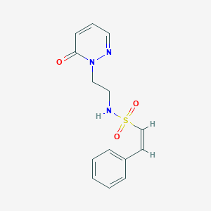 molecular formula C14H15N3O3S B2674383 (Z)-N-(2-(6-氧代吡啶-1(6H)-基)乙基)-2-苯乙烯磺酰胺 CAS No. 1021206-44-9