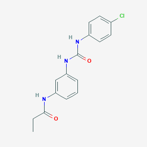 molecular formula C16H16ClN3O2 B267439 N-(3-{[(4-chloroanilino)carbonyl]amino}phenyl)propanamide 