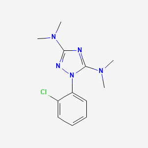 molecular formula C12H16ClN5 B2674390 N-[1-(2-chlorophenyl)-3-(dimethylamino)-1H-1,2,4-triazol-5-yl]-N,N-dimethylamine CAS No. 251307-26-3