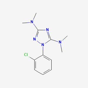 molecular formula C12H16ClN5 B2674390 N-[1-(2-氯苯基)-3-(二甲胺基)-1H-1,2,4-三唑-5-基]-N,N-二甲基胺 CAS No. 251307-26-3