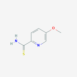 molecular formula C7H8N2OS B2674392 5-甲氧基吡啶-2-甲硫酰胺 CAS No. 1256809-16-1
