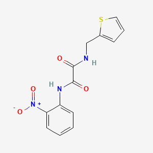 molecular formula C13H11N3O4S B2674394 N'-(2-nitrophenyl)-N-(thiophen-2-ylmethyl)oxamide CAS No. 941894-65-1