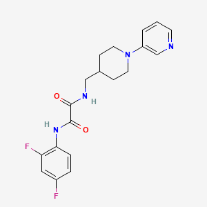 molecular formula C19H20F2N4O2 B2674398 N1-(2,4-二氟苯基)-N2-((1-(吡啶-3-基)哌啶-4-基)甲基)草酰胺 CAS No. 2034257-70-8