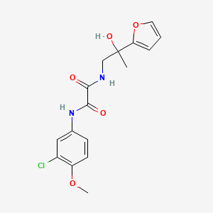 molecular formula C16H17ClN2O5 B2674399 N1-(3-氯-4-甲氧基苯基)-N2-(2-(呋喃-2-基)-2-羟基丙基)草酰胺 CAS No. 1396791-05-1