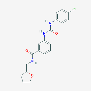 3-{[(4-chloroanilino)carbonyl]amino}-N-(tetrahydro-2-furanylmethyl)benzamide