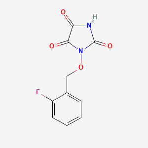 1-[(2-Fluorophenyl)methoxy]imidazolidine-2,4,5-trione