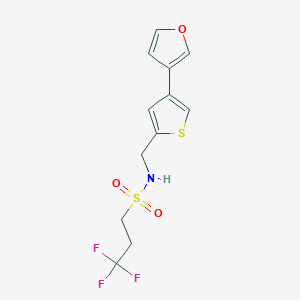 3,3,3-Trifluoro-N-[[4-(furan-3-yl)thiophen-2-yl]methyl]propane-1-sulfonamide