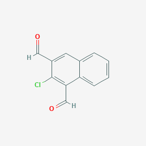 molecular formula C12H7ClO2 B2674428 2-Chloronaphthalene-1,3-dicarbaldehyde CAS No. 132554-61-1