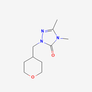3,4-dimethyl-1-[(oxan-4-yl)methyl]-4,5-dihydro-1H-1,2,4-triazol-5-one