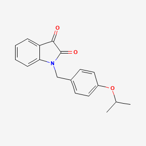 molecular formula C18H17NO3 B2674446 1-(4-Isopropoxybenzyl)indoline-2,3-dione CAS No. 797780-65-5