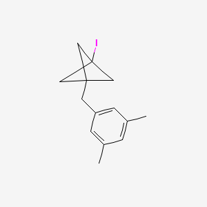 molecular formula C14H17I B2674448 1-[(3,5-Dimethylphenyl)methyl]-3-iodobicyclo[1.1.1]pentane CAS No. 2287333-76-8