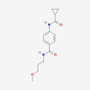 molecular formula C15H20N2O3 B267445 4-[(cyclopropylcarbonyl)amino]-N-(3-methoxypropyl)benzamide 