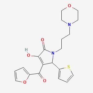 4-(furan-2-carbonyl)-3-hydroxy-1-(3-morpholinopropyl)-5-(thiophen-2-yl)-1H-pyrrol-2(5H)-one