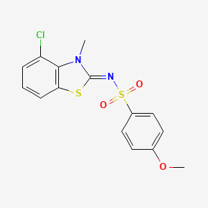 (Z)-N-(4-chloro-3-methylbenzo[d]thiazol-2(3H)-ylidene)-4-methoxybenzenesulfonamide