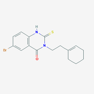 6-bromo-3-(2-cyclohex-1-en-1-ylethyl)-2-mercaptoquinazolin-4(3H)-one