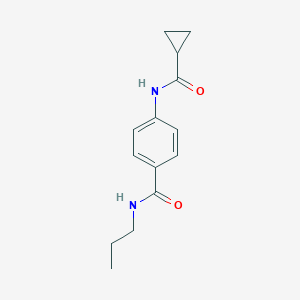 molecular formula C14H18N2O2 B267446 4-[(cyclopropylcarbonyl)amino]-N-propylbenzamide 