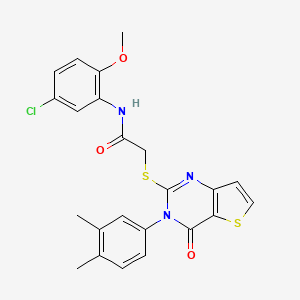 N-(5-chloro-2-methoxyphenyl)-2-{[3-(3,4-dimethylphenyl)-4-oxo-3,4-dihydrothieno[3,2-d]pyrimidin-2-yl]sulfanyl}acetamide
